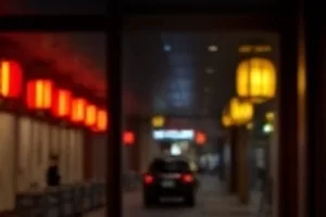 《第七次日落》小镇邮差骑行在黄昏街道的画面