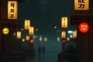 《麦田尽头》夏日麦田里姐弟并肩行走的远景